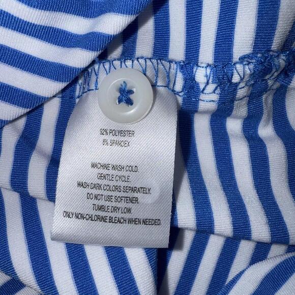 UNTUCKit Polo Preppy Designer Breathable Athletic Gym Golf Comfort Striped Shirt - Picture 7 of 12